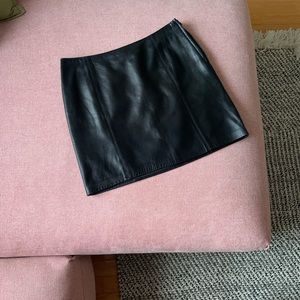 Vintage Danier Leather Mini Skirt
